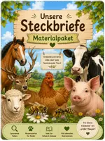 Vorschau - Arbeitsblätter - Materialpaket - Steckbriefe verschiedener Tiere Klasse 1-2 - Deckblatt