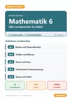 Vorschau - Arbeitsblätter - Mathematik 6 Mittelschule - Komplettpaket (alle Lernbereiche) - Deckblatt