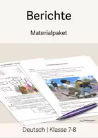 Vorschau - Arbeitsblätter - Berichte schreiben - Materialpaket - Deckblatt