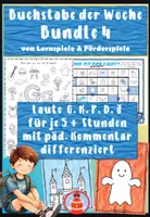Vorschau - Stundenentwürfe - Buchstabeneinführugen G, K, P, D, J - Bundle 4 - Buchstabe der Woche - Deckblatt