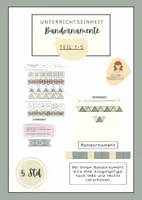 Vorschau - Arbeitsblätter - Unterrichtseinheit Bandornamente I Muster I Symmetrie I Geometrie - Deckblatt