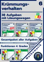 Vorschau - Arbeitsblätter - Krümmungsverhalten Fkt. 4. Grades | 38 Aufgaben + Lösungen - Deckblatt
