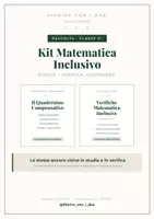 anteprima - Esercizi - Kit Matematica Classe 5ª DSA | Quadernino Compensativo + Verifiche Inclusive - Pagina di copertina