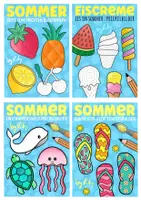 Vorschau - Arbeitsblätter - 4x Prickeln & Ausmalen im Sommer -Kunst & Feinmotorik Materialpaket - Deckblatt