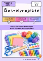 Vorschau - Stundenentwürfe - Bastelprojekte Grundschule | Schritt-für-Schritt-Anleitungen für Kunst und Werken · wachsendes Materialpaket - Deckblatt