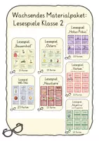 Vorschau - Spiele - Wachsendes Materialpaket: Lesespiele Klasse 2 - Deckblatt