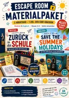Vorschau - Stundenentwürfe - Escape Room Materialpaket: Schulstart & Sommerferien – Deutsch und Englisch - Deckblatt