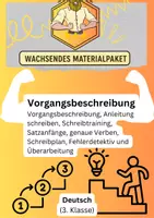 Vorschau - Arbeitsblätter - Vorgangsbeschreibung Klasse 3 - Deckblatt