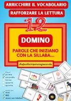 anteprima - Giochi - LE SILLABE – 12 DOMINO – ARRICCHIMENTO DEL VOCABOLARIO – LETTURA - Pagina di copertina