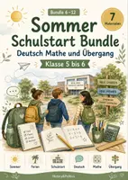 Vorschau - Arbeitsblätter - Sommer Schulstart Bundle Deutsch Mathe und Übergang Klasse 5 bis 6 - Deckblatt