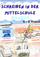 Vorschau - Arbeitsblätter - Schreiben in der Mittelschule - Bundle (Deutsch 6.-8. Klasse) - Deckblatt