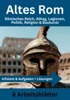 Vorschau - Arbeitsblätter - Altes Rom 🏛️Materialpaket Römisches Reich (Geschichte/Latein) - Deckblatt