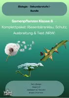 Vorschau - Arbeitsblätter - Samenpflanzen Klasse 6 — Komplettpaket: Riesenbärenklau, Schutz, Ausbreitung & Test (NRW) - Deckblatt