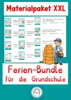 Vorschau - Arbeitsblätter - Bundle. Materialpaket XXL: Ferien- Bundle für die Grundschule. Schuljahresende - Deckblatt