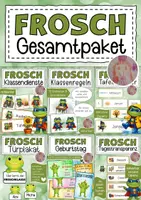 Vorschau - Arbeitsblätter - Froschklasse Materialpaket Klassentier Frosch - Deckblatt