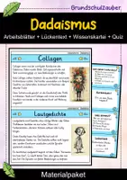 Vorschau - Arbeitsblätter - Dadaismus – Materialpaket Kunstunterricht | Moderne Kunst & Kunstgeschichte - Deckblatt