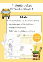 Vorschau - Arbeitsblätter - Materialpaket: Vorbereitung 1. Klasse VOR & IN den Sommerferien - Deckblatt