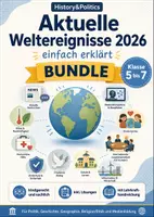 Vorschau - Arbeitsblätter - Aktuelle Weltereignisse 2026 einfach erklärt Bundle Klasse 5 bis 7 - Deckblatt