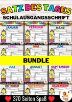 Vorschau - Arbeitsblätter - Sätze schreiben / Satz des Tages / Schüttelsätze schreiben Bundle DAF DAZ - Schulausgangsschrift (Jahrespaket) - Deckblatt