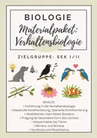 Vorschau - Arbeitsblätter - Materialpaket "Verhaltensbiologie" – Lernen, Prägung, Balzverhalten, Mimikry, Mimese und Symbiose - Deckblatt