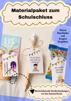 Vorschau - Mal- und Bastelvorlagen - Materialpaket zum Schulschluss für Grundschüler - Deckblatt