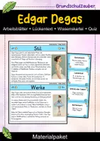 Vorschau - Arbeitsblätter - Edgar Degas – Materialpaket Kunstunterricht | Impressionismus & Kunstgeschichte - Deckblatt