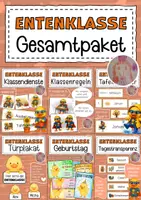 Vorschau - Arbeitsblätter - Entenklasse Materialpaket Klassentier Ente - Deckblatt