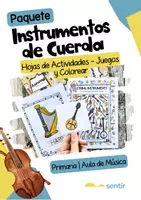 Vista previa - Hojas de trabajo - Paquete Instrumentos de Cuerda | Hojas de Actividades, Juegos y Colorear - Portada