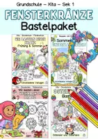 Vorschau - Stundenentwürfe - Kunst Basteln (Klasse 1,2,3,4) Fensterdeko - Deckblatt