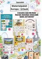Vorschau - Arbeitsblätter - Materialpaket Europa Urlaub, 6 interaktive Länder - Mini Bücher(Sparpaket) Sachunterricht - Deckblatt