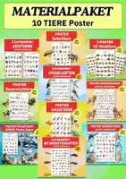 Vorschau - Arbeitsblätter - Materialpaket Tierposter – Alle Lebensräume abdecken & Unterricht sofort strukturieren - Deckblatt