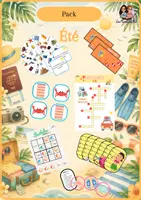 Aperçu - Apprentissages en autonomie - Pack 7 ressources : Thème de l'été - Page de couverture