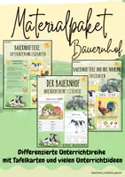Vorschau - Unterrichtsreihen - Materialpaket Bauernhof - Differenzierte Unterrichtsreihe mit Tafelkarten - Deckblatt