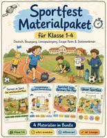Vorschau - Stationenlernen - Sportfest: Materialpaket Klasse 1-4 - Deckblatt