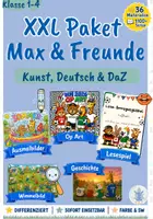 Vorschau - Stundenentwürfe - Max und seine Freunde – Kunst, Deutsch & DaZ Materialpaket XXL - Deckblatt