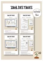 Vorschau - Arbeitsblätter - Materialpaket Zahl des Tages - Deckblatt