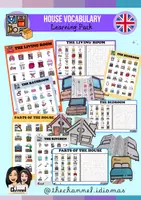 Vorschau - Mal- und Bastelvorlagen - HOUSE VOCABULARY – Learning Pack - Deckblatt