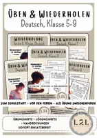 Vorschau - Arbeitsblätter - Materialpaket - Übungshefte Wiederholung für Klasse 5 - 9 - Wiederholung aller Kompetenzbereiche - unterschiedliche Aufgabentypen - Deckblatt