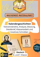 Vorschau - Arbeitsblätter - Kalendergeschichten | wachsendes Materialpaket - Deckblatt