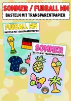 Vorschau - Mal- und Bastelvorlagen - Sommer & Fußball WM: Fensterbilder (Basteln mit Transparentpapier) - Deckblatt