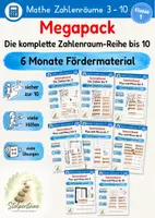 Vorschau - Unterrichtsreihen - Materialpaket Zahlenraum 10, alle Sammelbände - Deckblatt