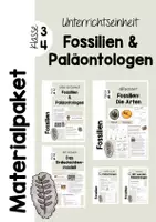 Vorschau - Unterrichtsreihen - Fossilien und Paläontologen: Materialpaket - Deckblatt