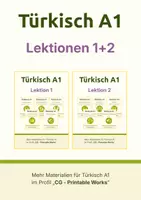 Vorschau - Arbeitsblätter - Türkisch A1 – Bundle Lektionen 1 und 2: Komplettpaket mit Grammatik, Wortschatz, Dialogen und Übungen - Deckblatt