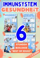 Vorschau - Stundenentwürfe - Materialpaket "Gesundheit & Immunsystem" - 6 Stunden Best of Eduki | Biologie , 7.-8. Klasse - Deckblatt