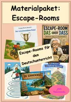 Vorschau - Stundenentwürfe - Materialpaket (wachsend): Escape-Rooms für den Deutschunterricht - Deckblatt