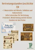 Vorschau - Arbeitsblätter - Vertretungsstunden Geschichte 7/8: Mittelalter – 5 Materialien mit Rätseln, Fallakten und Faktenchecks - Deckblatt
