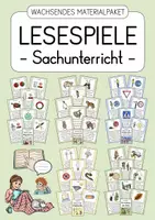 Vorschau - Arbeitsblätter - Lesespiele - Materialpaket - Sachunterricht - Deckblatt