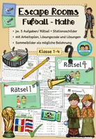 Vorschau - Stationenlernen - Fußball WM 2026 - Escape Rooms Sparpaket (Mathe, Klasse 1-4) #extraklassewm2026 - Deckblatt