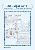 Vorschau - Spiele - Zahlenspiele bis 10 – spielerisch Zahlen festigen | 7 differenzierte Spielpläne - Deckblatt
