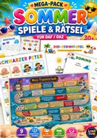 Vorschau - Arbeitsblätter - Materialpaket - Sommer: Spiele, Rätsel und Escape Room für DaF/DaZ - Deckblatt